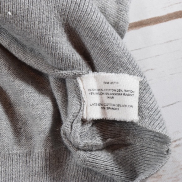 Gray Lace Sweater - Picture 4 of 5